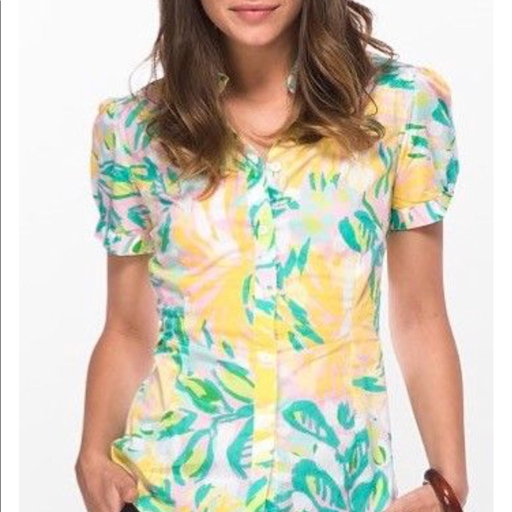 Lilly Pulitzer Jonni Blouse lilet Flora